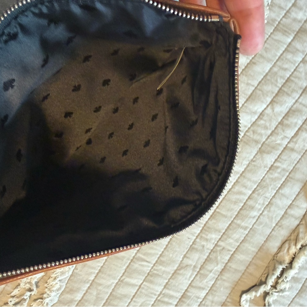 kate spade Black & White Floral Zip Pouch Set with Black Wristlet - Picture 4 of 8